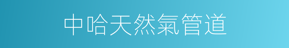 中哈天然氣管道的同義詞