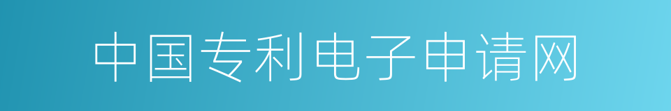 中国专利电子申请网的同义词