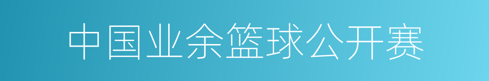 中国业余篮球公开赛的同义词