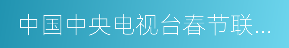 中国中央电视台春节联欢晚会的同义词