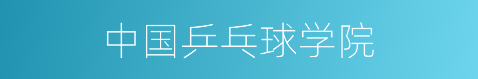 中国乒乓球学院的同义词