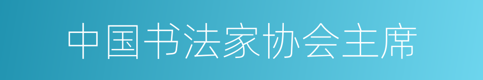 中国书法家协会主席的同义词