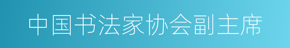 中国书法家协会副主席的同义词
