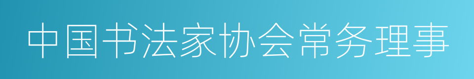 中国书法家协会常务理事的同义词