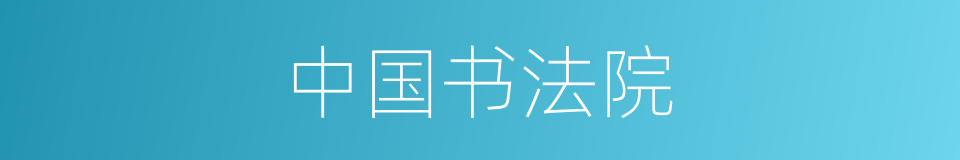 中国书法院的同义词