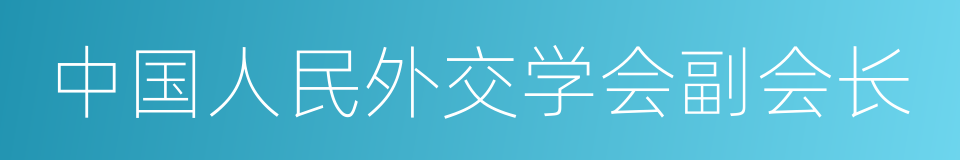 中国人民外交学会副会长的同义词