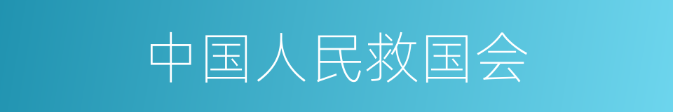 中国人民救国会的同义词