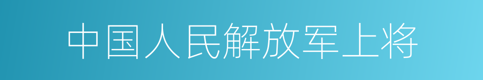 中国人民解放军上将的同义词