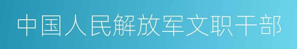 中国人民解放军文职干部的同义词