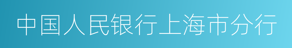 中国人民银行上海市分行的同义词