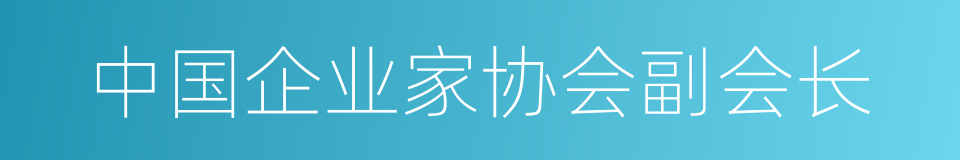 中国企业家协会副会长的同义词