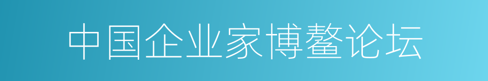 中国企业家博鳌论坛的同义词