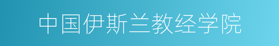 中国伊斯兰教经学院的同义词