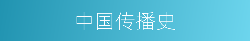 中国传播史的同义词
