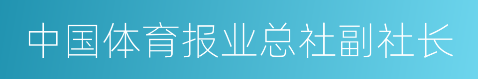 中国体育报业总社副社长的同义词