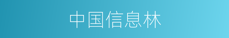 中国信息林的同义词