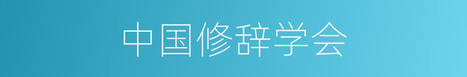 中国修辞学会的同义词