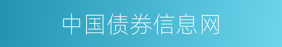 中国债券信息网的同义词