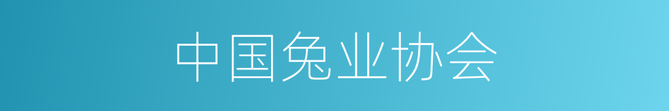 中国兔业协会的同义词