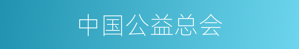 中国公益总会的同义词