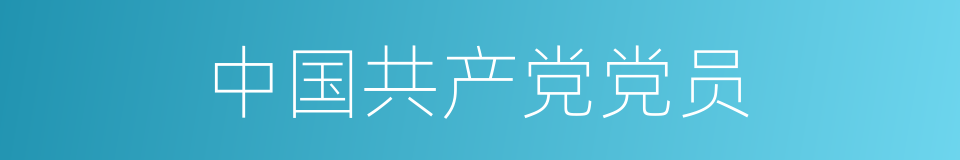 中国共产党党员的同义词