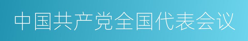 中国共产党全国代表会议的同义词