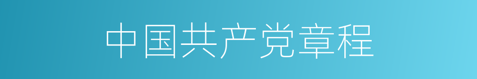 中国共产党章程的同义词