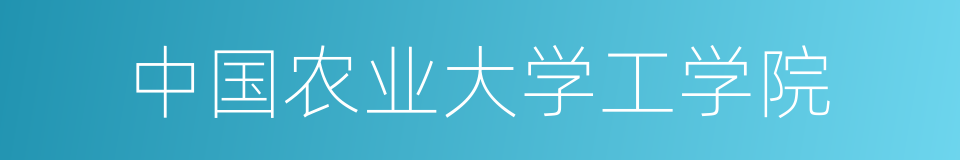 中国农业大学工学院的同义词