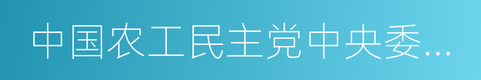 中国农工民主党中央委员会的同义词