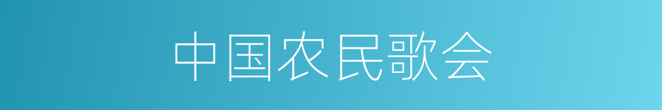 中国农民歌会的同义词