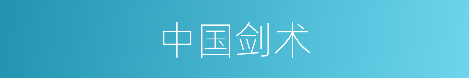 中国剑术的同义词