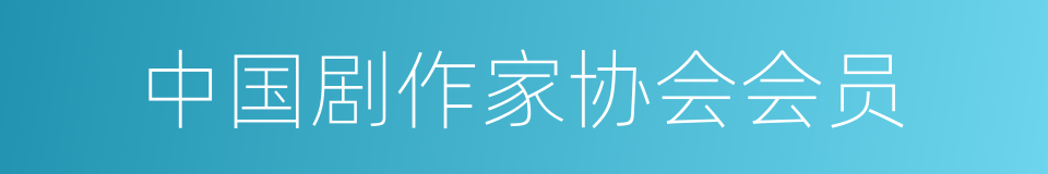 中国剧作家协会会员的同义词