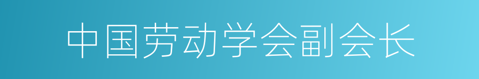 中国劳动学会副会长的同义词