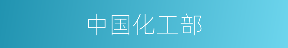 中国化工部的同义词