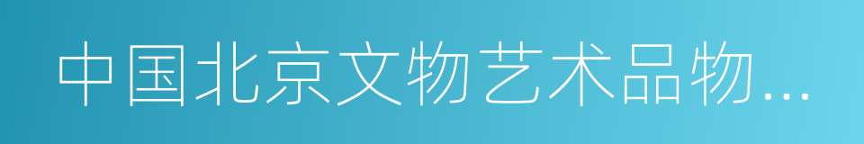 中国北京文物艺术品物证司法鉴定中心的同义词