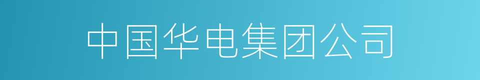 中国华电集团公司的同义词