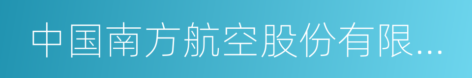 中国南方航空股份有限公司的同义词