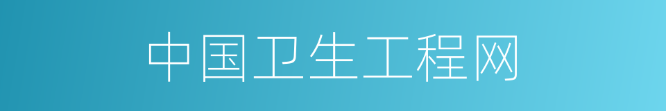 中国卫生工程网的同义词