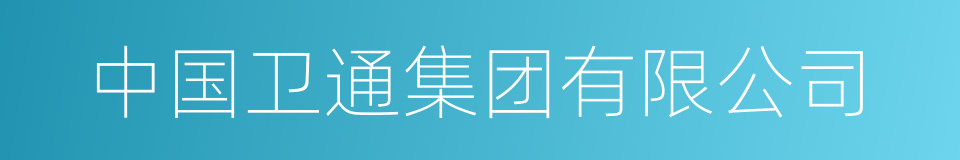 中国卫通集团有限公司的同义词