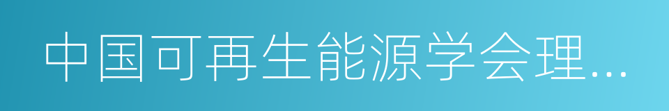 中国可再生能源学会理事长石定寰的同义词