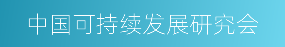 中国可持续发展研究会的同义词