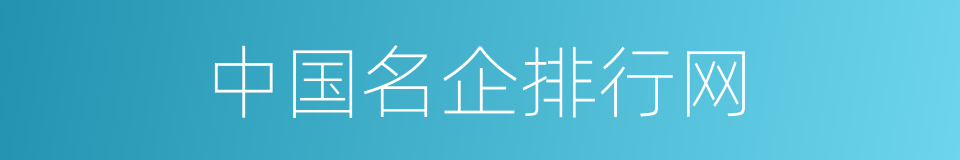 中国名企排行网的同义词