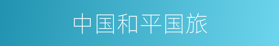 中国和平国旅的同义词