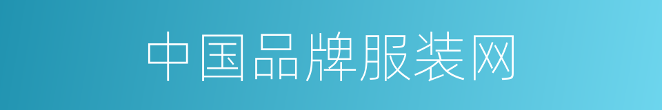 中国品牌服装网的同义词