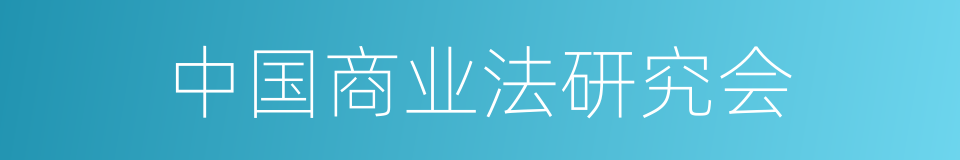 中国商业法研究会的同义词