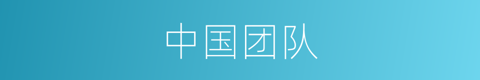 中国团队的同义词