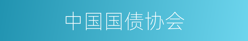 中国国债协会的同义词