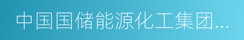 中国国储能源化工集团股份公司的同义词