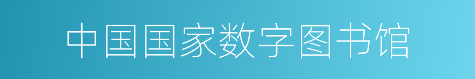 中国国家数字图书馆的同义词