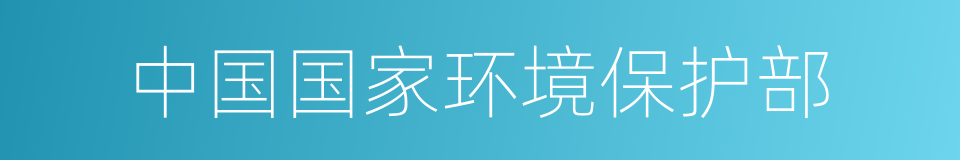 中国国家环境保护部的同义词